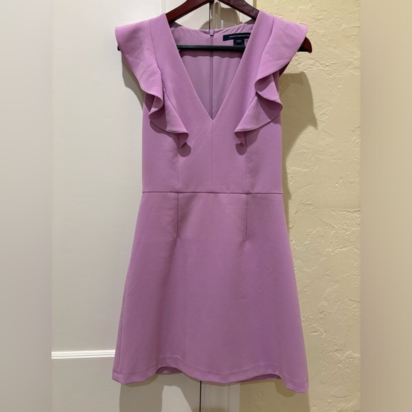 French Connection Whisper Dress Purple - Picture 2 of 4